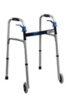 Deluxe, Trigger Release Folding Walker with 5" Wheels